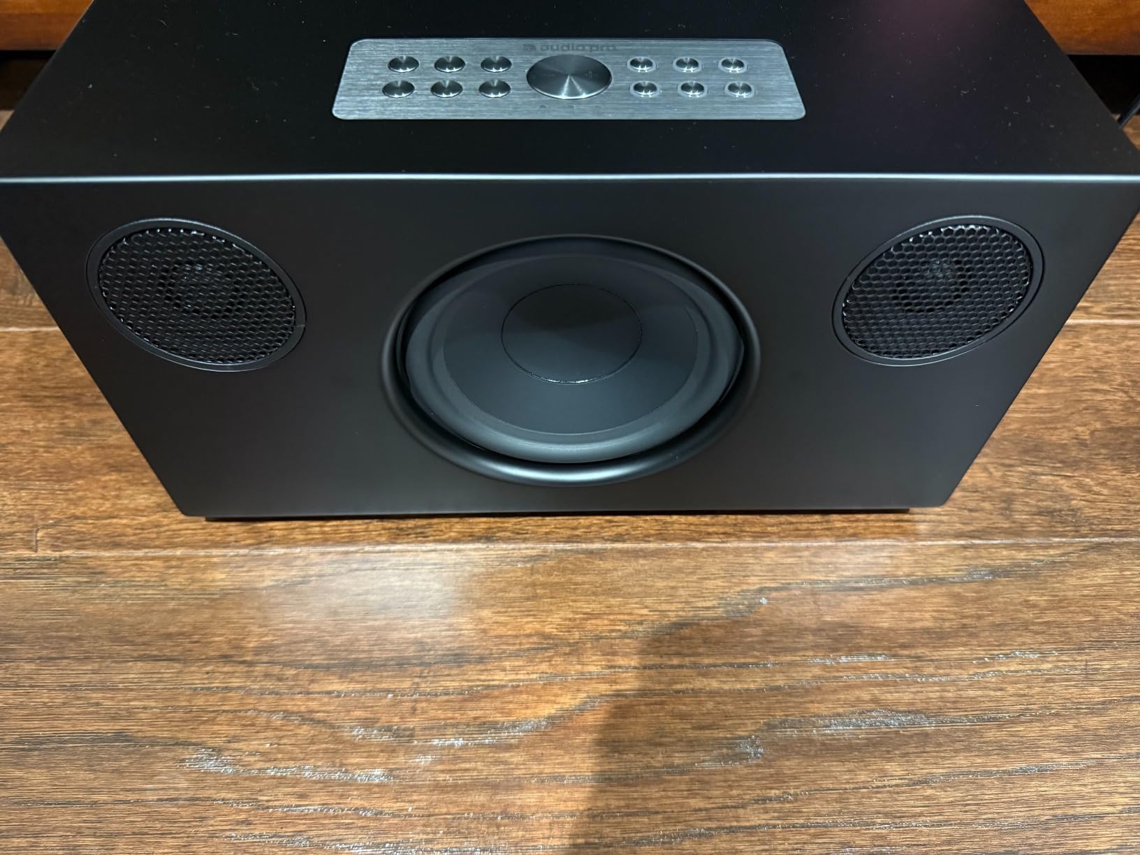 Audio Pro C10 MKII Wireless Speaker, WiiM Edition | High-Fidelity Sound, Multi-Room, Bluetooth, Wi-Fi | Compatible with AirPlay 2, Google Cast, Siri, WiiM Home App, Stream Spotify, TIDAL & More, Black customer photo 1