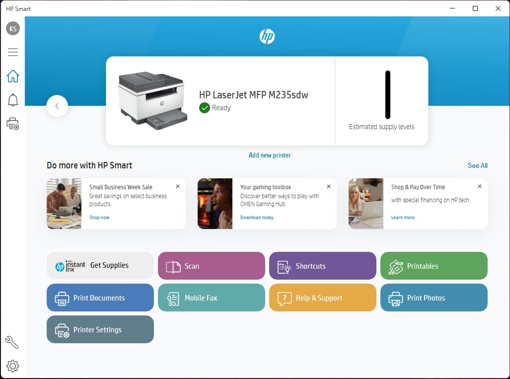 HP LaserJet MFP M235sdw All-in-One Laser Wireless Printer, Scan/Copy, Black & White, Duplex, Best-for-Office customer photo 2