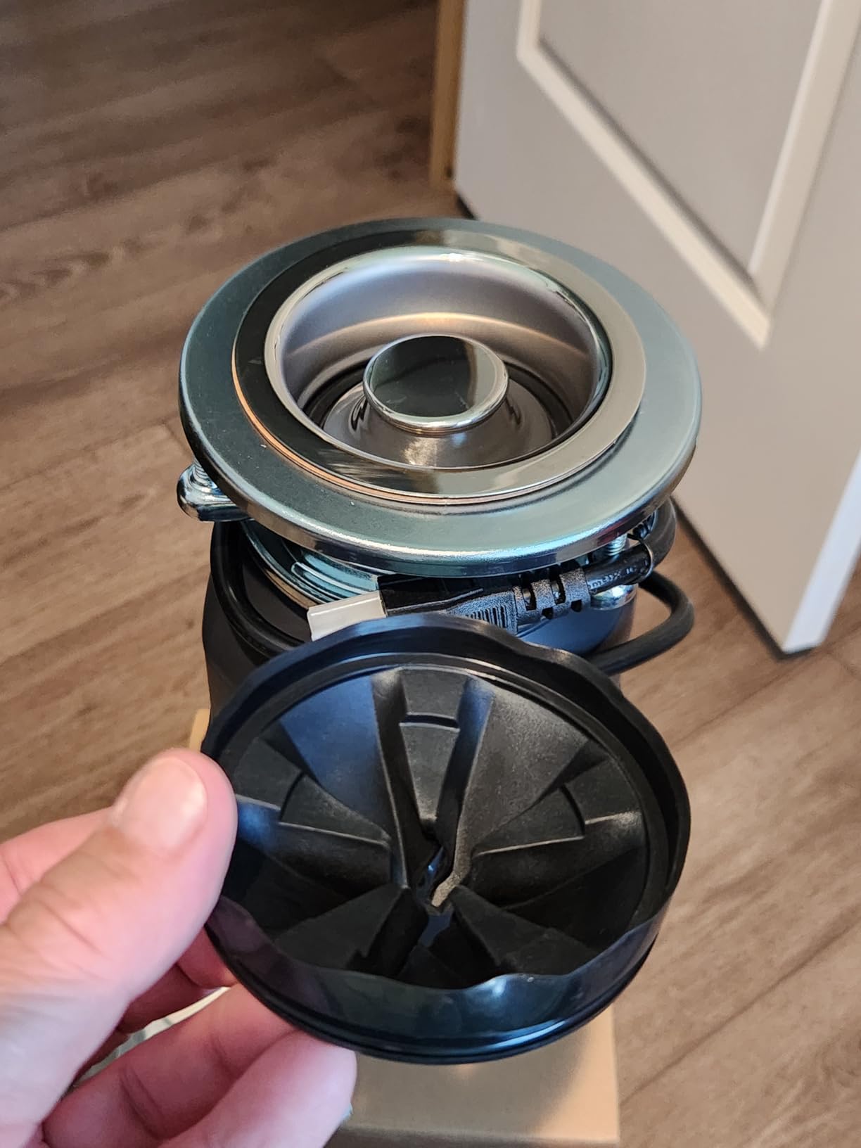 Garbage Disposal 1/2 HP for Kitchen sink Quiet with Power Cord, Easy install, Food Waste Disposer Stainless Steel Grind 0.5 Horsepower (A400) customer photo 2