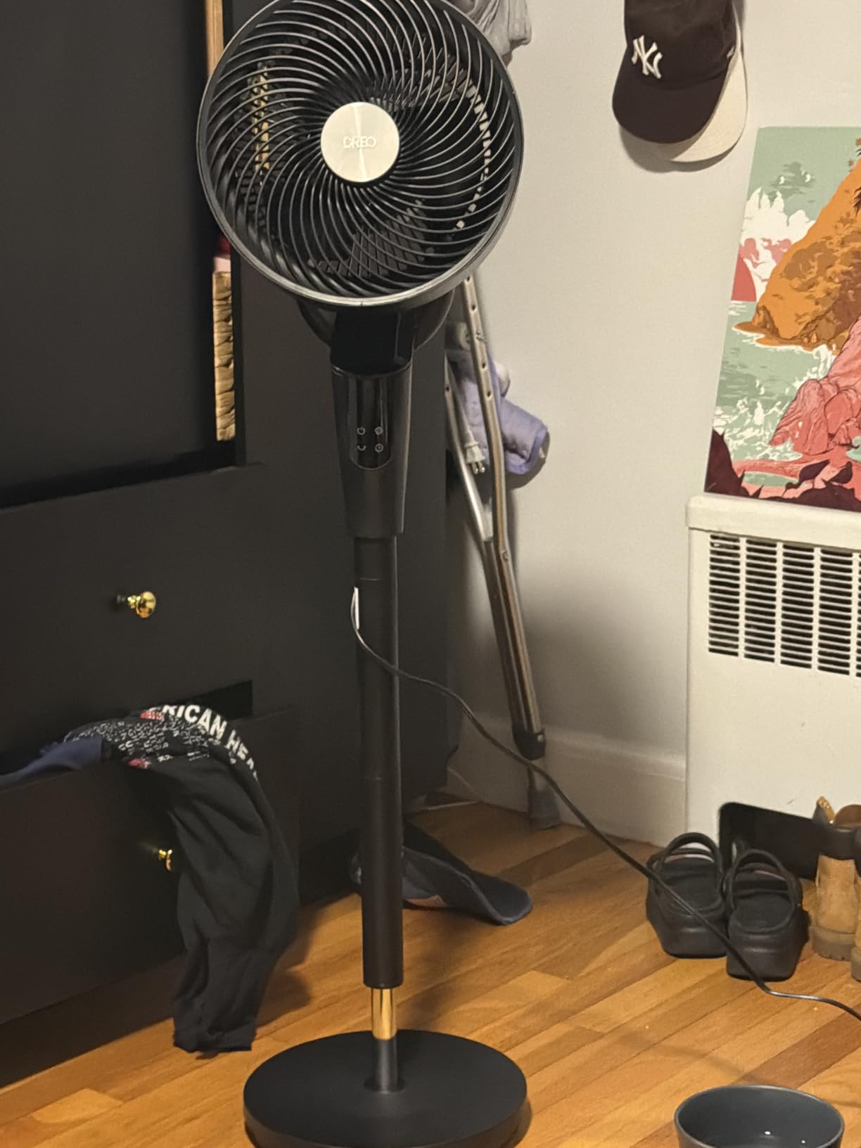 DREO Fan for Bedroom, Standing Oscillating Fan for Whole Room, Quiet Fan customer photo 1