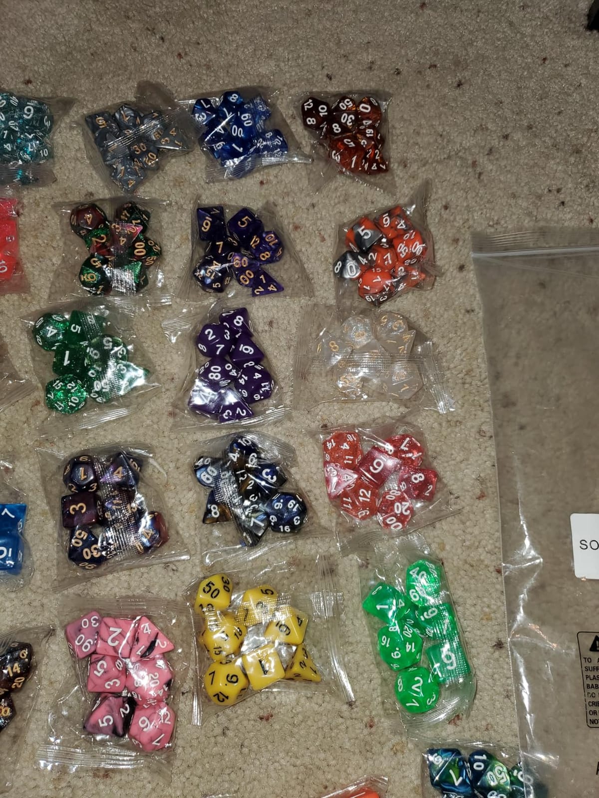 QMay 7 Sets Polyhedral Dice - 49 Pcs (7 X 7) DND Dice + 7 Drawstring Bags customer photo 1