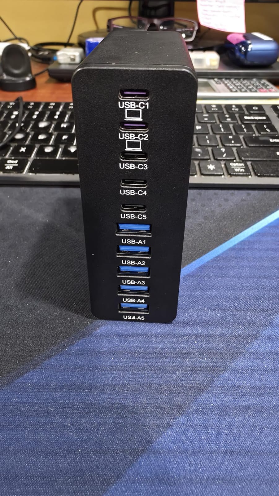 320W USB C Charger Block, MGRNPONY 10-Port GaN USB C Charging Station Black customer photo 1