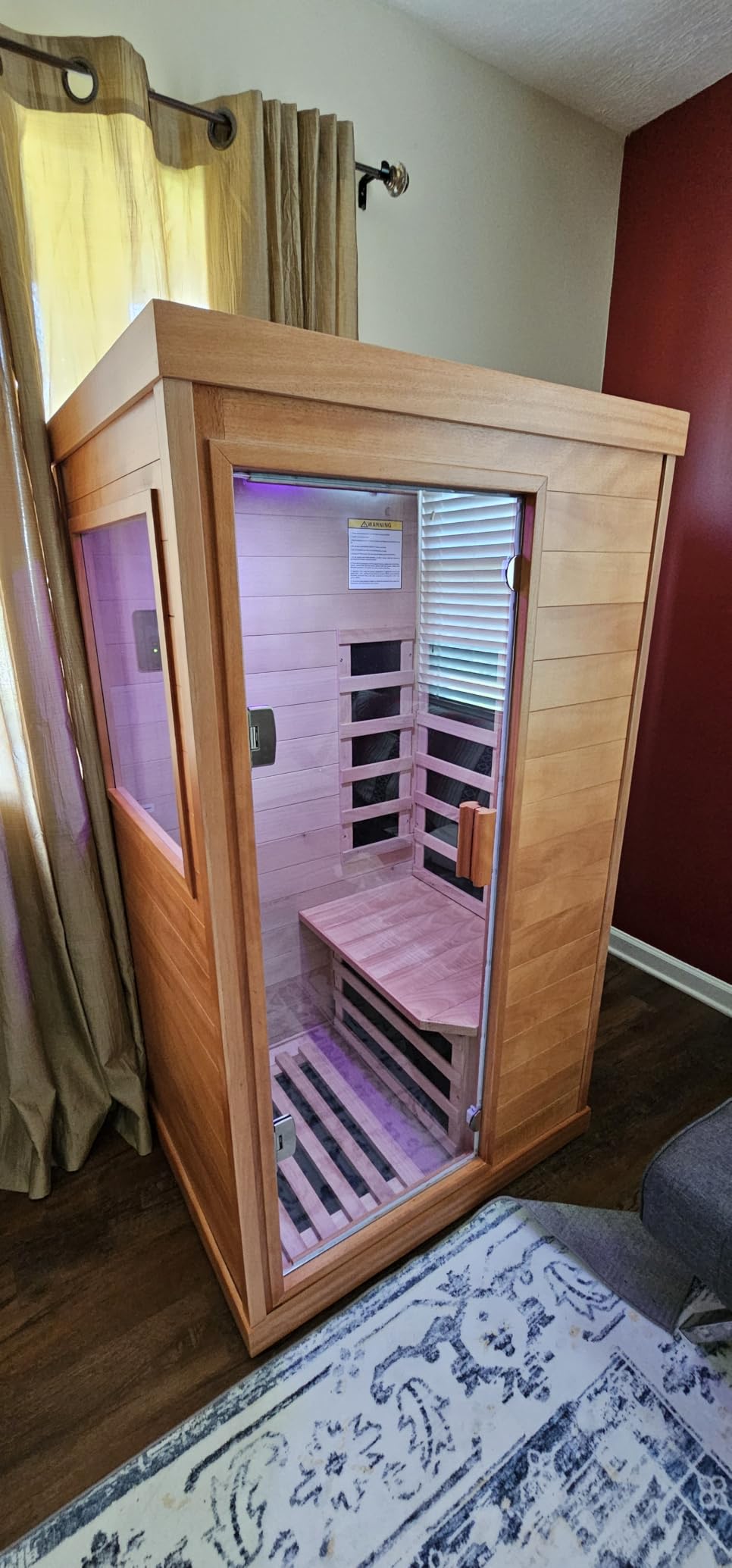 OUTEXER 2-3 Person Corner Sauna Far Infrared 120V 20A Canadian Hemlock customer photo 2