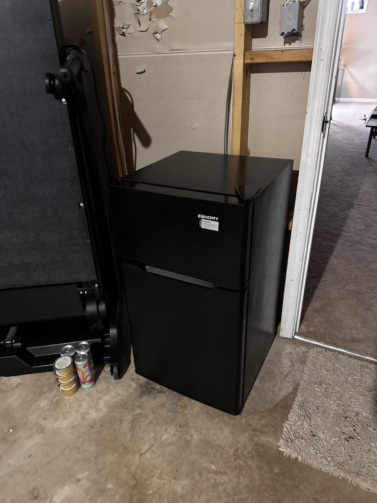 EUHOMY 4.5 Cu.Ft Mini Fridge with Freezer, 2 Door Mini Refrigerator, Silver customer photo 2