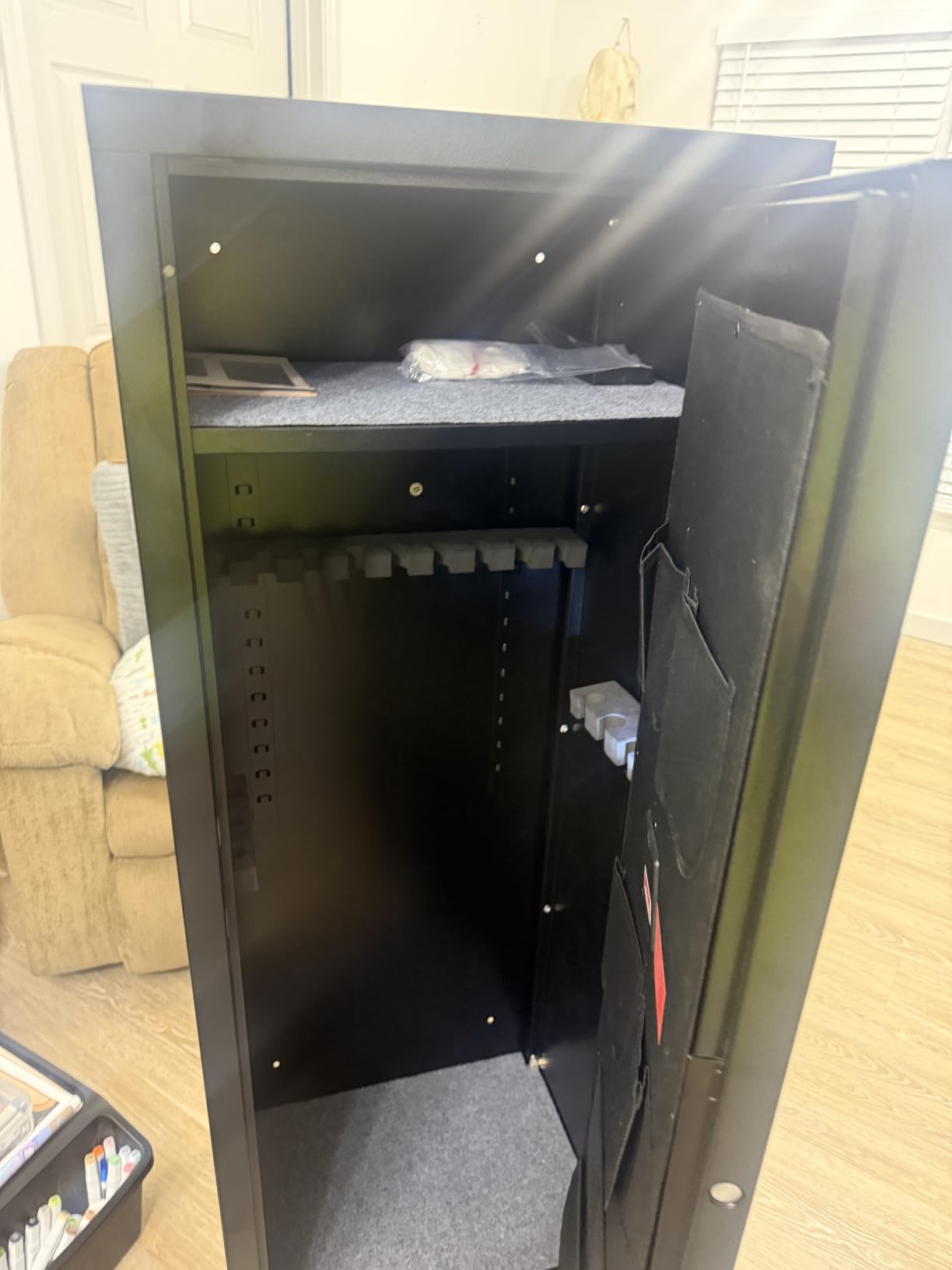 INTERGREAT 12-15 Gun Safe, Large Gun Safe for Rifles and Pistols, Quick Access Rifle Safe with 3 Removable Gun Racks and 4 Pistol Pockets, Digital Gun Cabinet with Dual Alarm and Sleep Mode customer photo 1