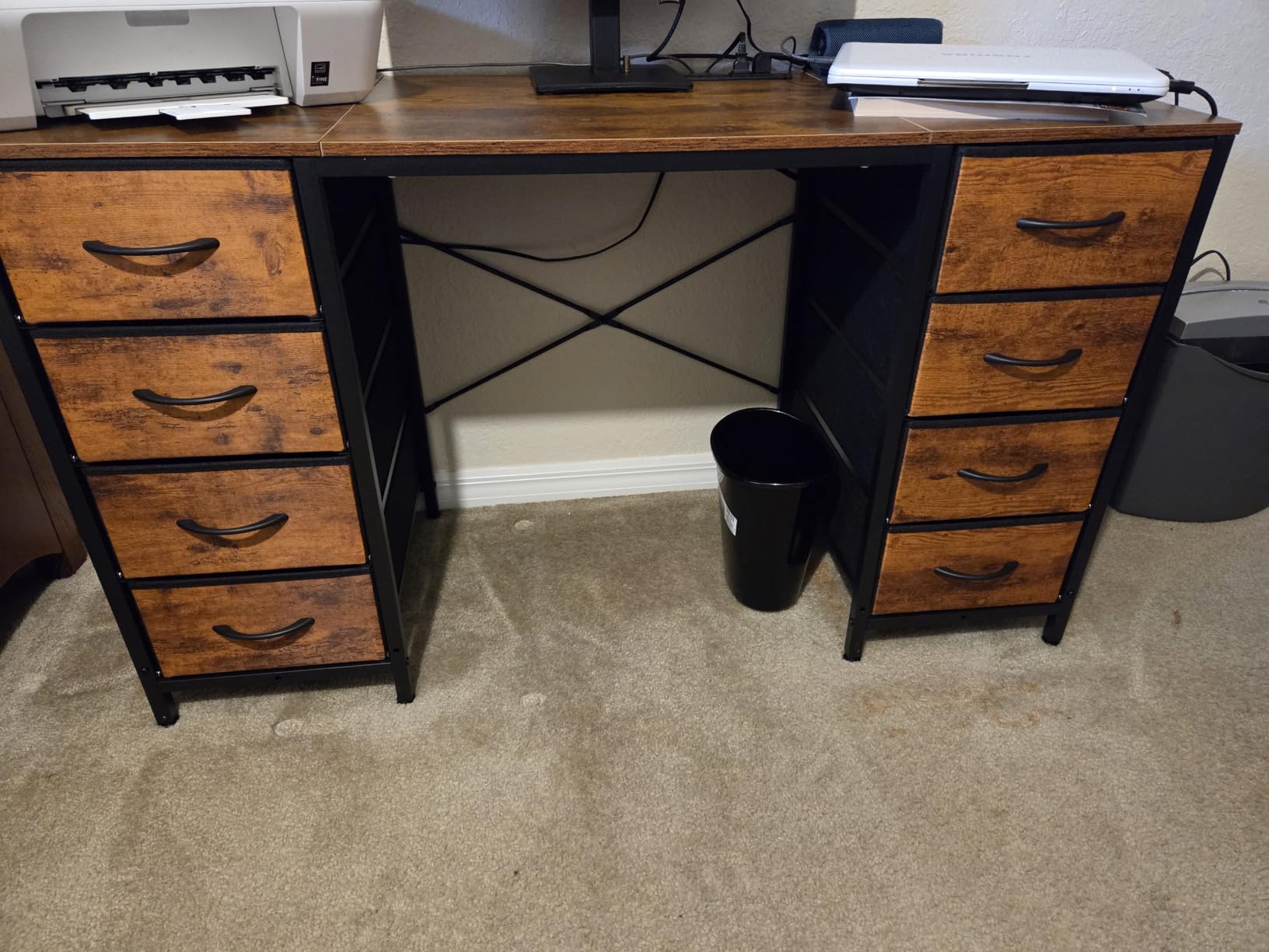 50 Inch Computer Desk with 8 Drawers for Home Office, Bedroom, Living Room customer photo 2