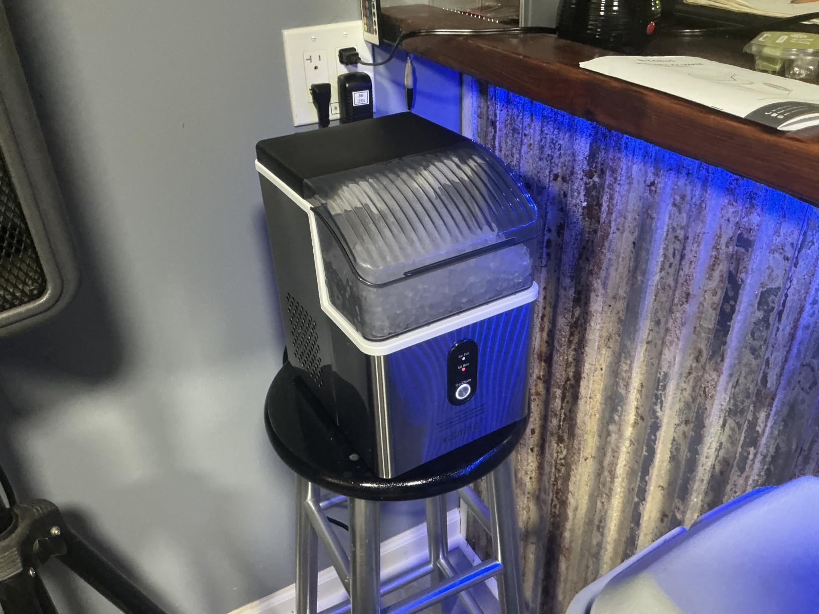 Kismile Nugget Ice Maker Countertop, 35 lbs/Day, Stainless Steel customer photo 2