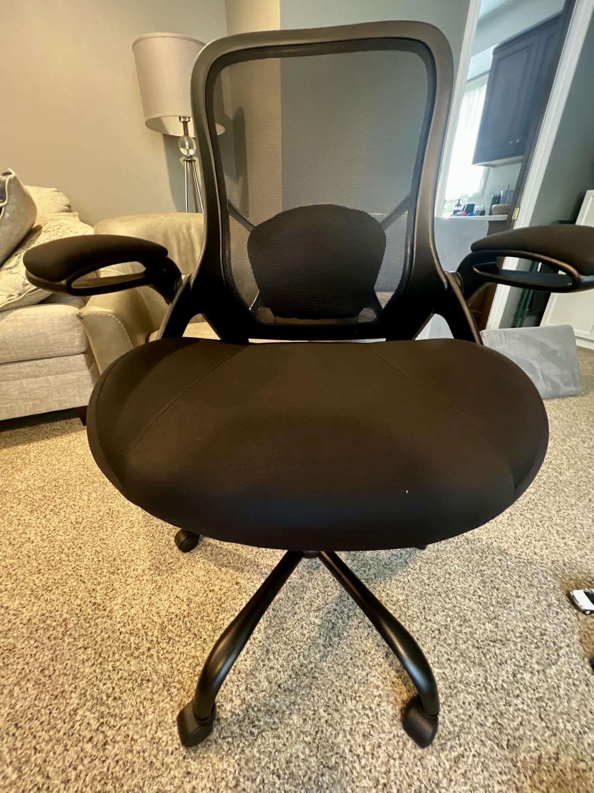 HYLONE 400lb Office Chair Big and Tall,Desk Chair with Lumbar Support,Black customer photo 2