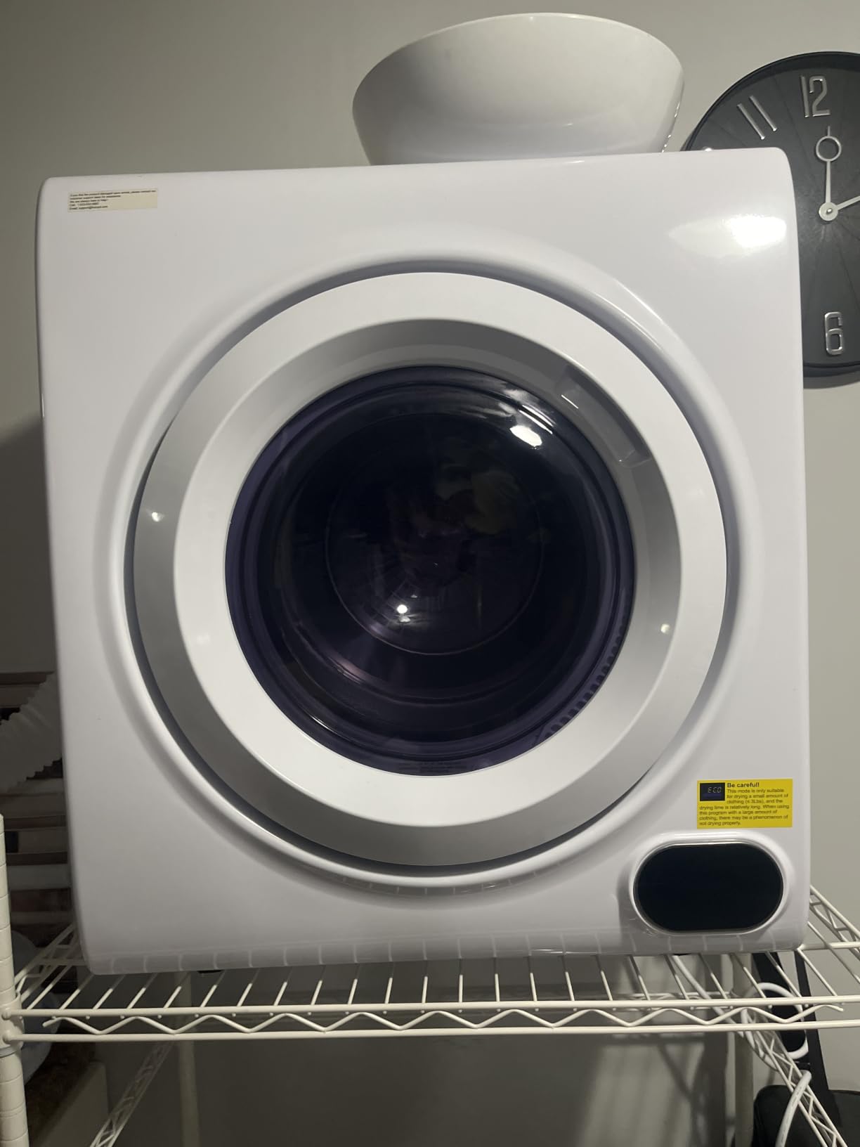 Feelfunn 3.5 Cu. Ft. Portable Clothes Dryer, 1500W Front Load customer photo 2