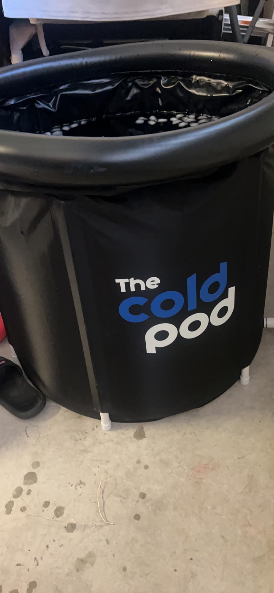 The Cold Pod Cold Plunge Tub: 85 Gal Round Tub with Full-Wrap UV-Reflective Insulation Cover Bundle for Indoor & Outdoors Use - Portable Ice Bath Tub for Athletes&Crossfitters &Wim Hof Enthusiasts customer photo 1