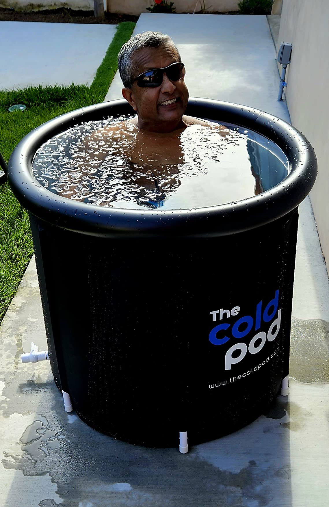 The Cold Pod Cold Plunge Tub: 85 Gal Round Tub with Full-Wrap UV-Reflective Insulation Cover Bundle for Indoor & Outdoors Use - Portable Ice Bath Tub for Athletes&Crossfitters &Wim Hof Enthusiasts customer photo 2