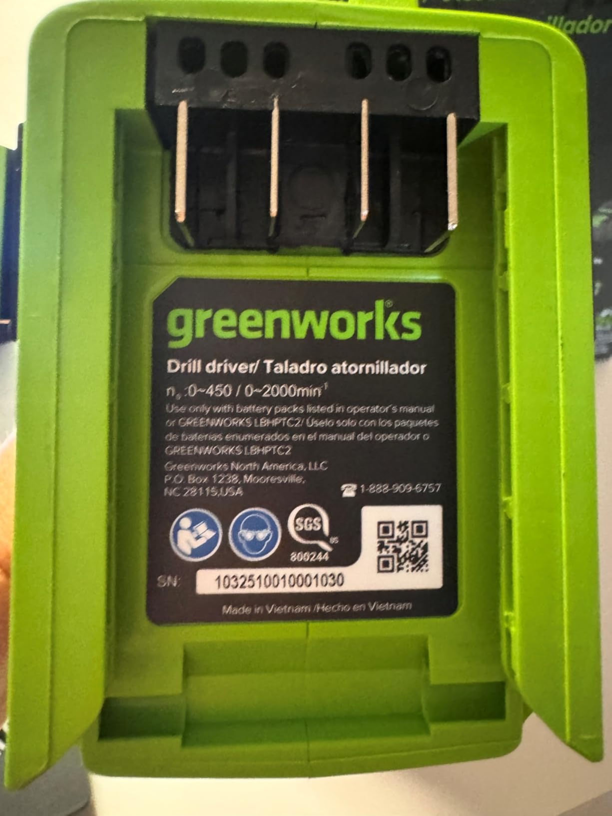 Greenworks 24V Cordless Brushless 400 in-lbs Drill/Driver+1950 in-lbs Impact Driver Combo,High Torque, Lightweight, (2) 2.0Ah USB-C Batteries(12,000mAh Power Bank) and 65W USB-C Fast Charger(3-Port) customer photo 1