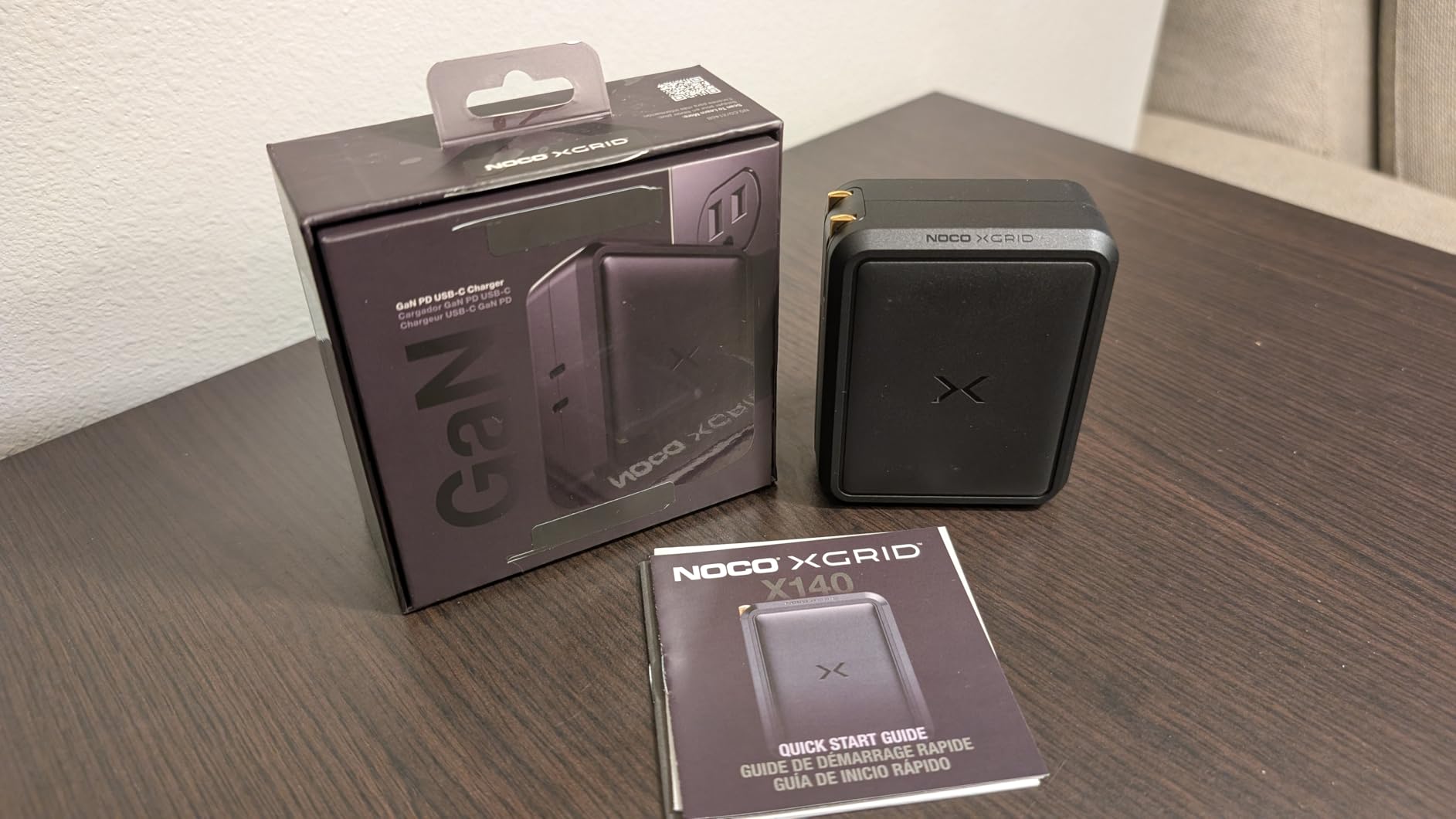 NOCO XGrid X140 140W USB-C GaN Wall Charger Block with Power Delivery | Dual USB-C Port, PD 3.1, QC 5.0 & PPS Fast Charging, Foldable Compact Design, Charges All USB-C Devices, UL Certified customer photo 1