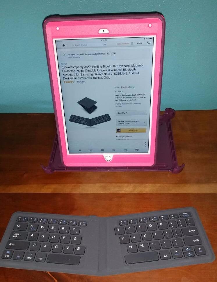 MoKo Ergonomic Foldable Keyboard, Split Portable Folding Bluetooth Keyboard customer photo 1