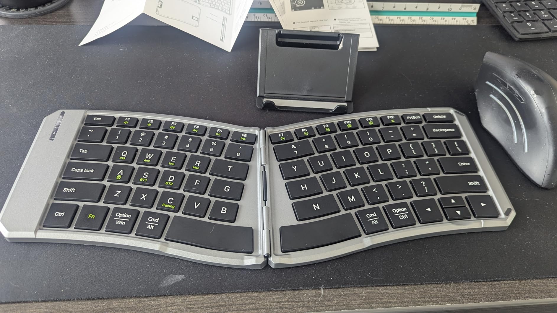 MoKo Ergonomic Foldable Keyboard, Split Portable Folding Bluetooth Keyboard customer photo 2