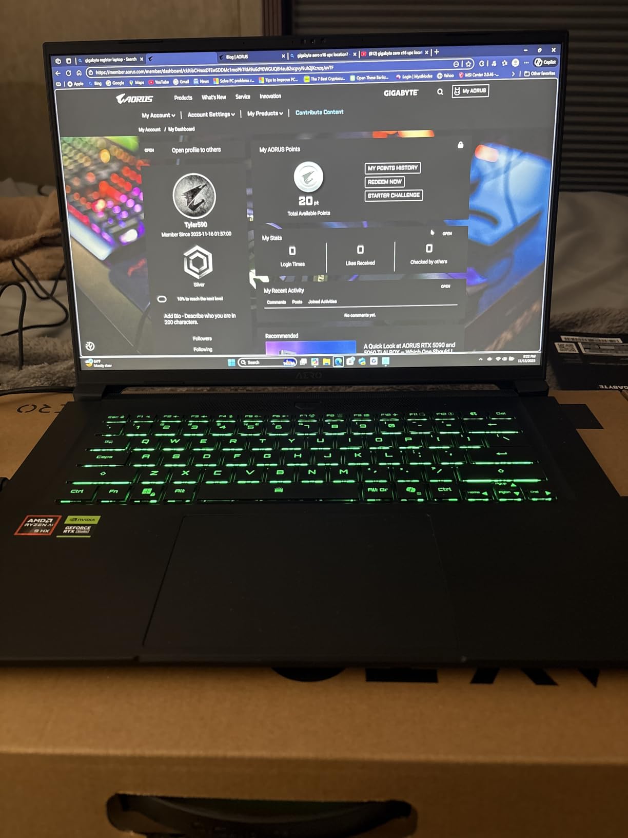 GIGABYTE AERO X16, Copilot+ PC - 165Hz 2560x1600 WQXGA - Manufactured by NVIDIA GeForce RTX 5070 - AMD Ryzen AI 9 HX 370-1TB SSD with 32GB DDR5 RAM - Windows 11 Home - Space Gray - 2WHA3USC64AH customer photo 2