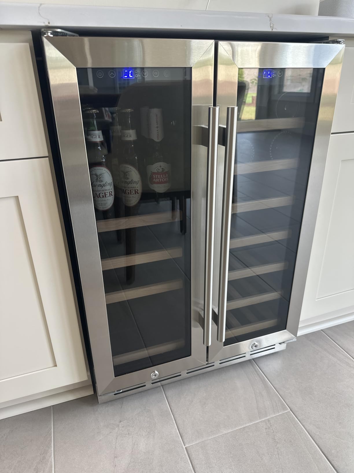 ORYMUSE 15 Inch Wine Fridge, 30 Bottle Under Counter Wine Cooler Built-In customer photo 2