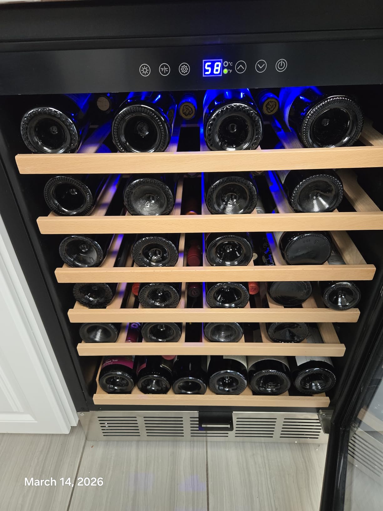 ORYMUSE 15 Inch Wine Cooler, 30 Bottle Dual Zone Under Counter Wine Fridge customer photo 2