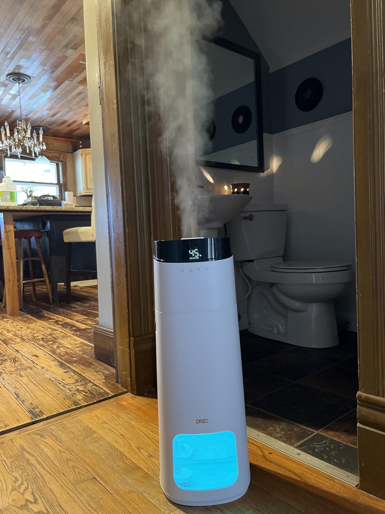 DREO 16L Smart Humidifier Large Room 1000 ft², 130H Runtime, 30dB, Top Fill | Auto Mode, Remote/Touch/Voice & APP Control, Clean Tank Technology, RGB Light, Cool Mist Humidifiers 755S for Bedroom, White customer photo 1
