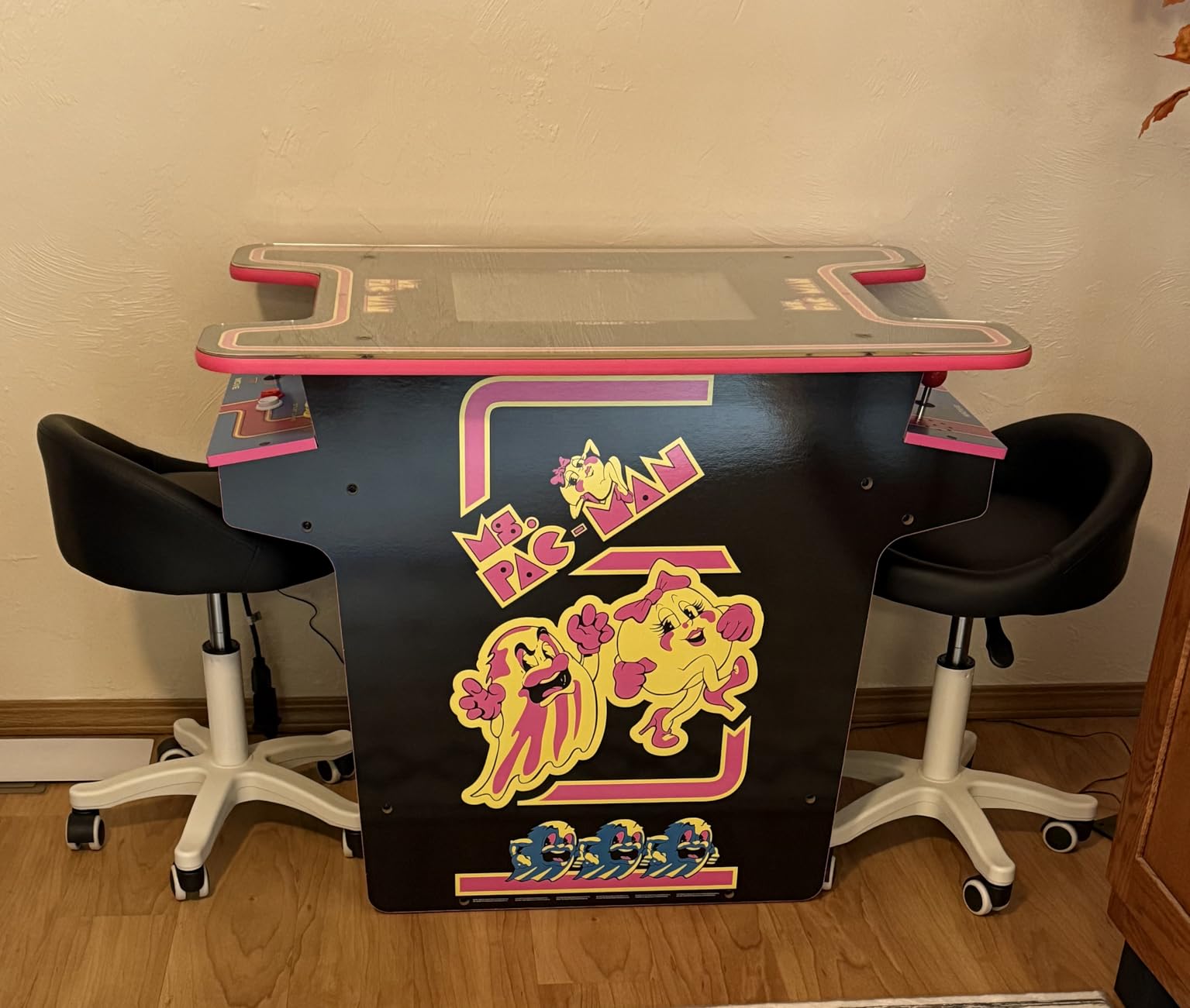 Arcade1Up Ms. PAC-MAN Head-to-Head Arcade Table, 12 Classic Games customer photo 1