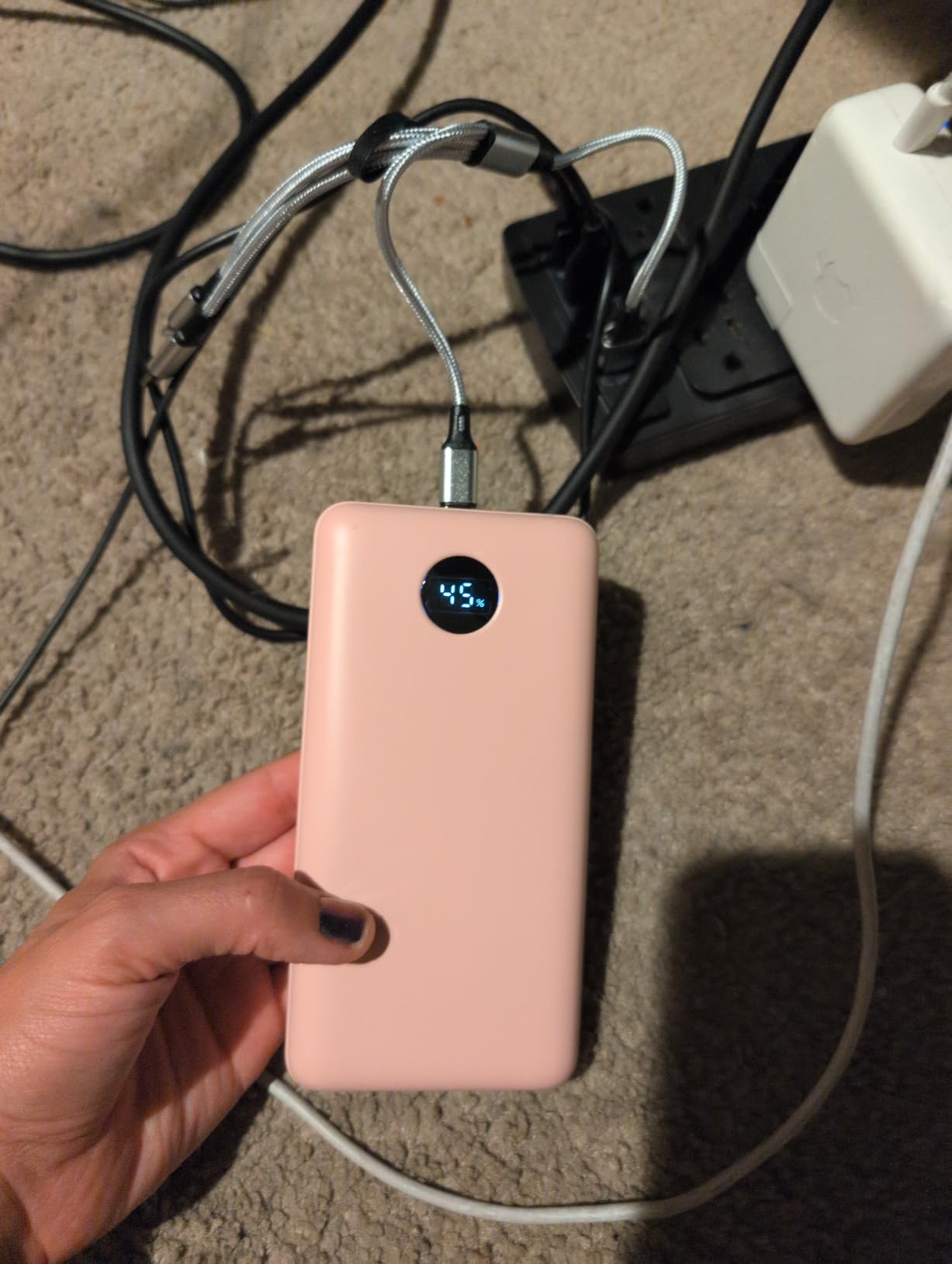 ZZI Portable Charger Power Bank 60000mAh, 22.5W PD Fast-Charge Battery Pack | Charge 5 Devices, 3-Ports & 3 in 1 Cable, 60% in 30min, 10 times for iPhone, Fit All Cell Phone/Tablets,Camping/Travel/Outage customer photo 1