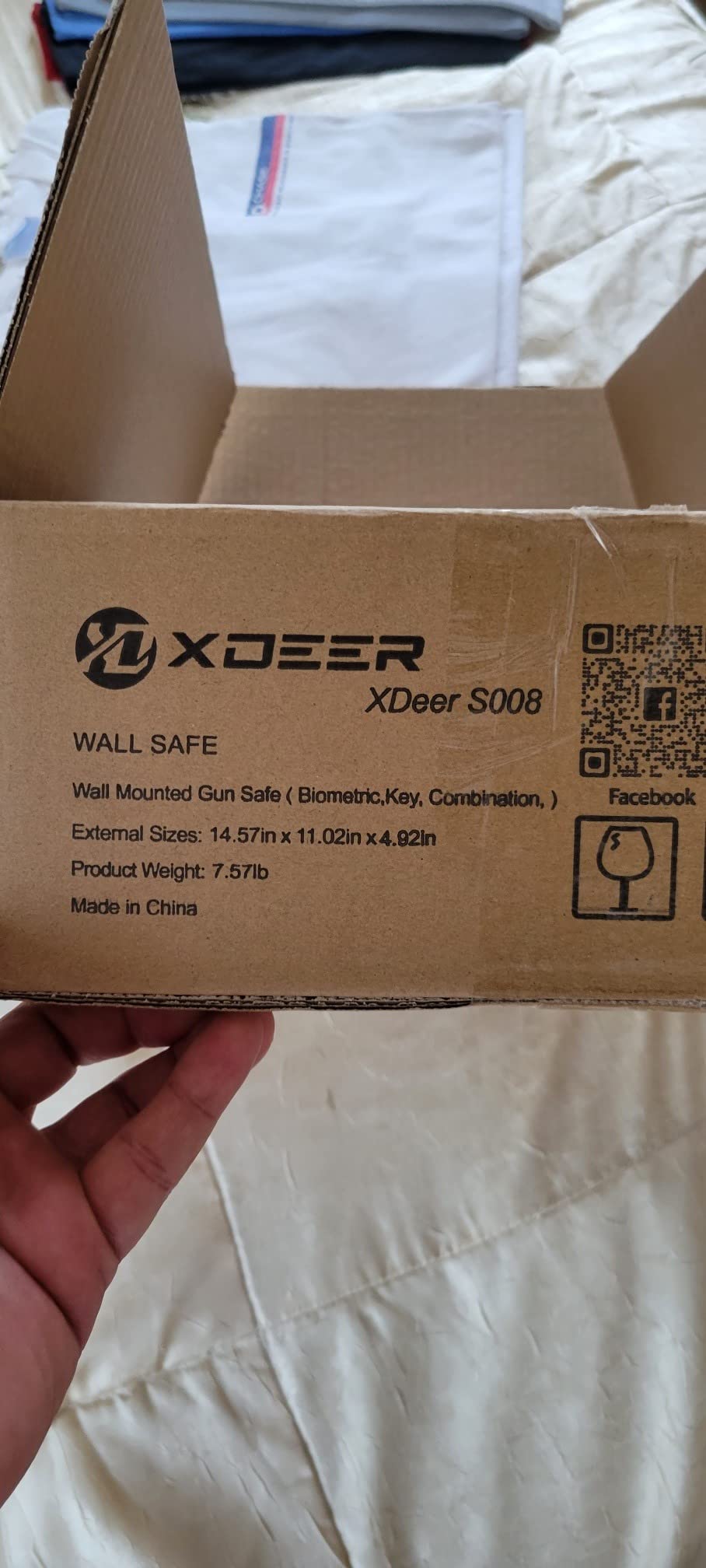 XDeer Biometric Wall Safe with Gas Strut for Quick Access customer photo 1