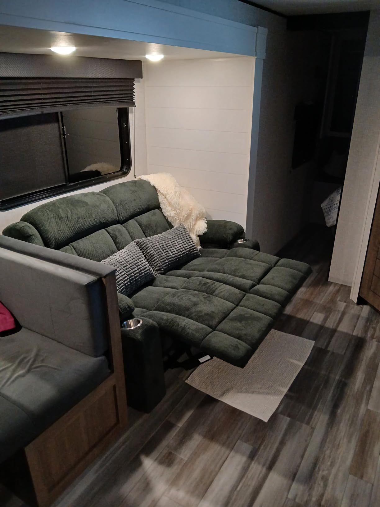 RV Loveseat Recliner Sofa, Reclining Loveseat Home Theater Seating with USB Ports, Cup Holders, Insert Pockets, Wall Hugger RV Recliners for Movie Room, Recline Movie Seats Gaming Sofa customer photo 1