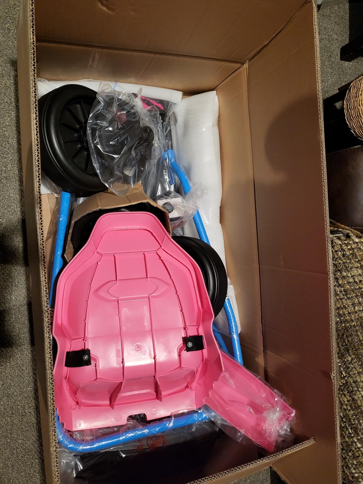 Electric Drift Go Kart for Kids 8-12, 24V Battery,360W Motor, Reinforced Wear-Proof Rear Wheels, 3 Unique Colors, 8.1MPH High Speed,154lbs Capacity, Drift Ride On Car Toy (Pink) customer photo 1