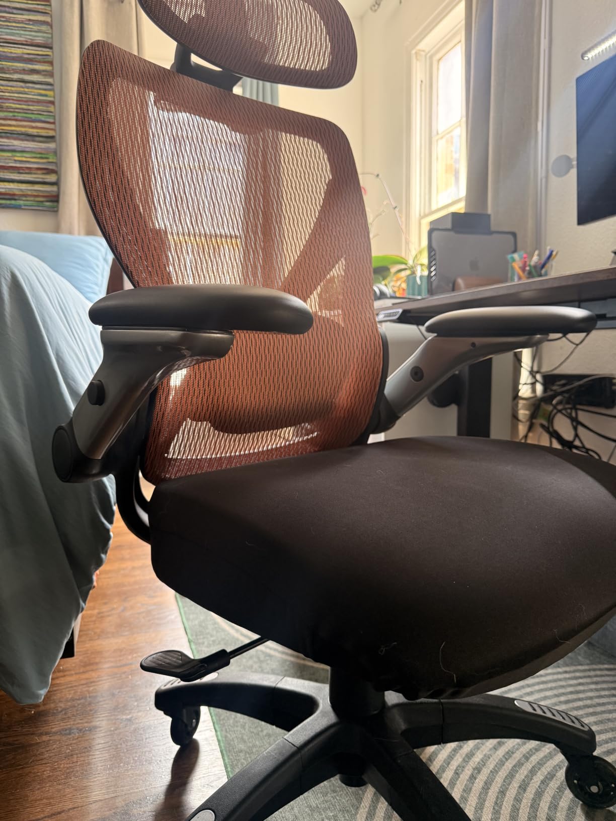 ELABEST X100 Ergonomic Mesh Office Chair, Big and Tall Home Desk Chair with 5D Flip-Up Arms, Adjustable 3D Lumbar Support, Gaming & Executive Computer Chair customer photo 2