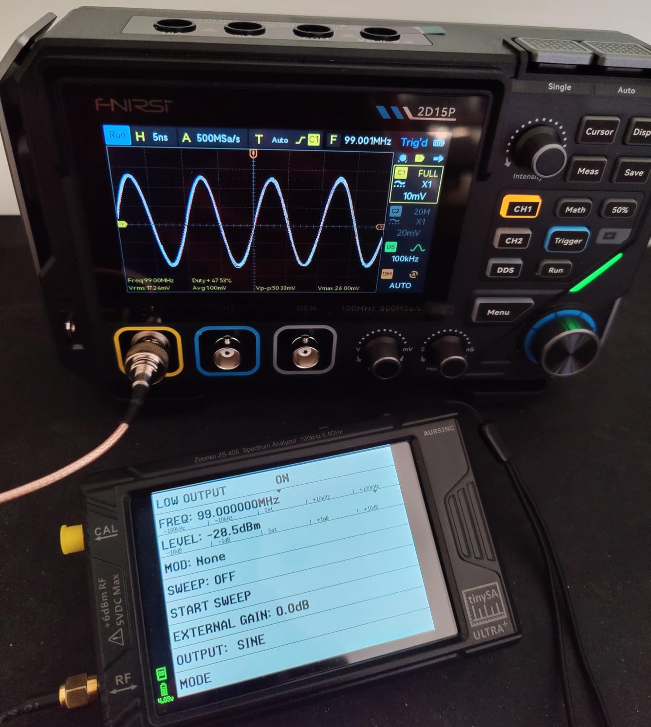 FNIRSI 2D15P 100MHz 3-in-1 Oscilloscope Multimeter DDS Signal Generator customer photo 1