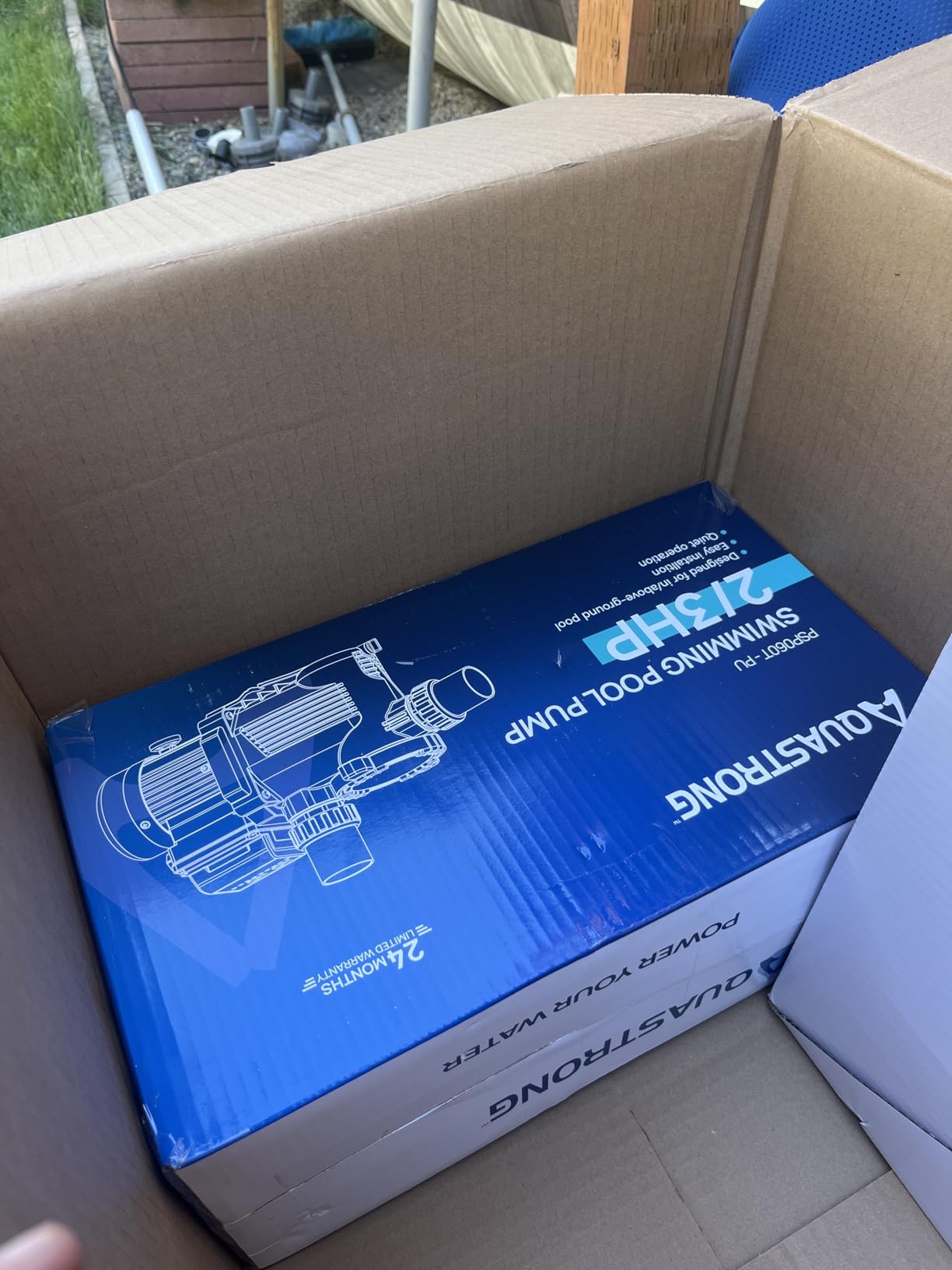 AQUASTRONG Sand Filter Pump for Above Ground Pool with Timer, 1/2 HP Pool Pumps Above Ground 2500 GPH for Pools up to 9000GAL, 12in Pool Sand Filter with 6-Way Valve, Improved Circulation & Filtration customer photo 1