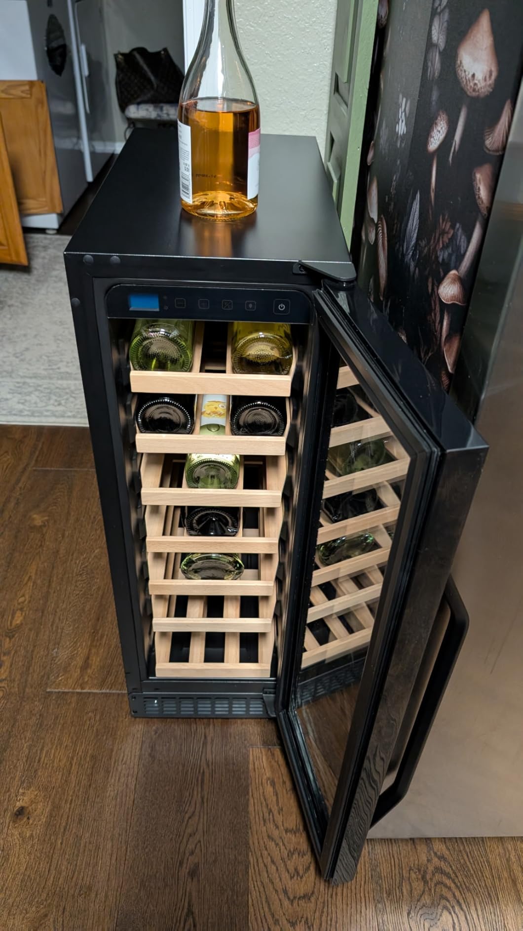 154 Bottles Wine Cooler Refrigerator, 24 Inch Built-in/Freestanding Wine Fridge with Upgraded Compressor, Fast Cooling, Intelligent Temperature Memory, Low Noise, 41℉-64℉ Large Capacity Wine Cooler customer photo 2