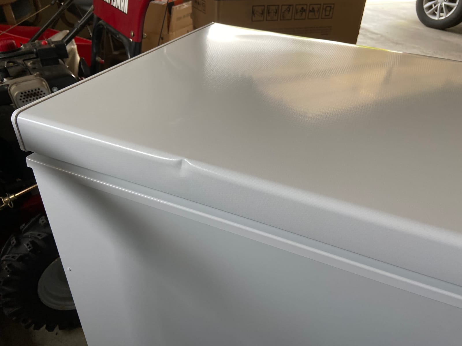 SMETA Chest Freezer 18 Cubic Feet, Deep Freezers Large Storage with 1 Basket, Free-Standing Freezer Chest Garage Ready, 4 Wheels, Low Noise, Energy Saving, Top Door, for Home, Office, Kitchen, White customer photo 2