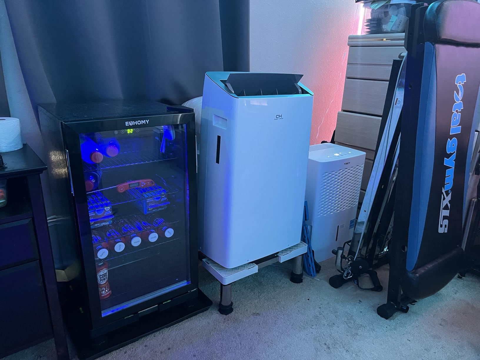 EUHOMY 130 Can Mini Fridge, Beverage Refrigerator with Glass Door, Black customer photo 1