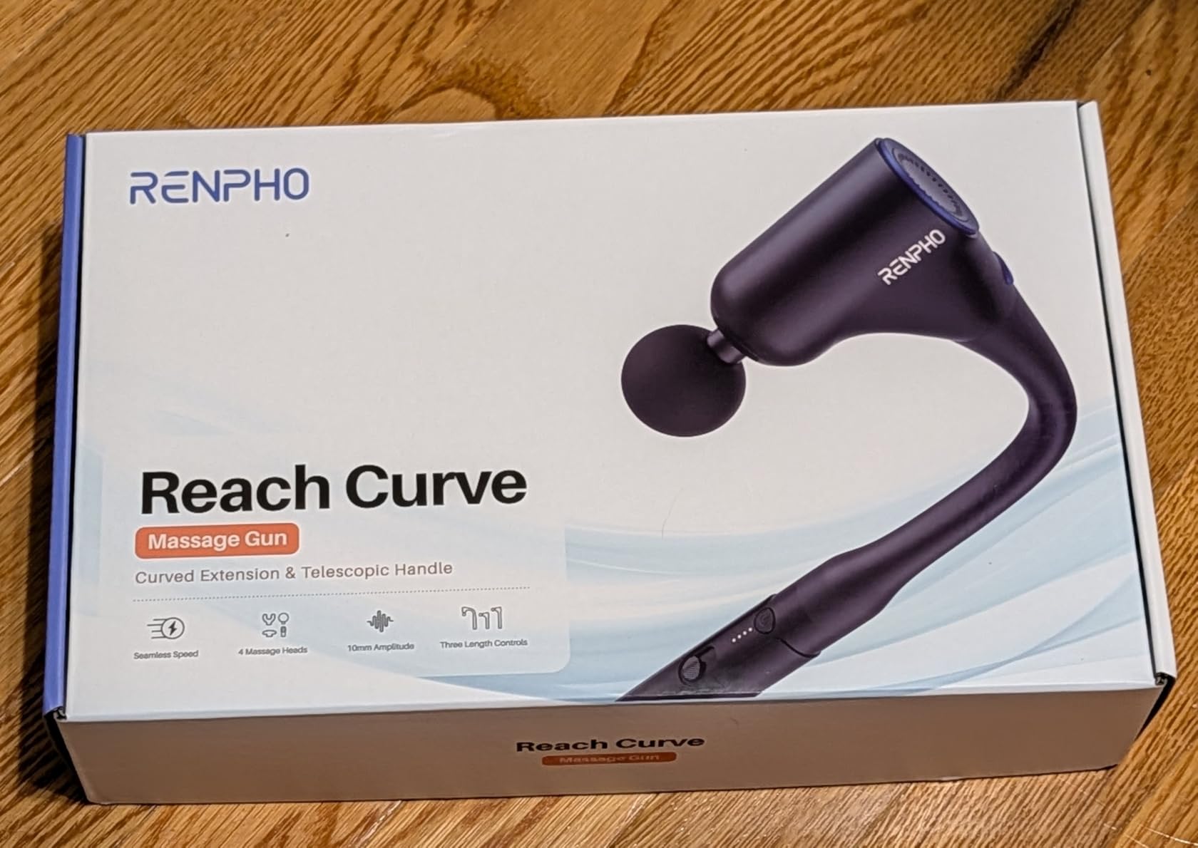 RENPHO Reach Curve Massage Gun with Extension Handle, 4-in-1 Massager customer photo 2
