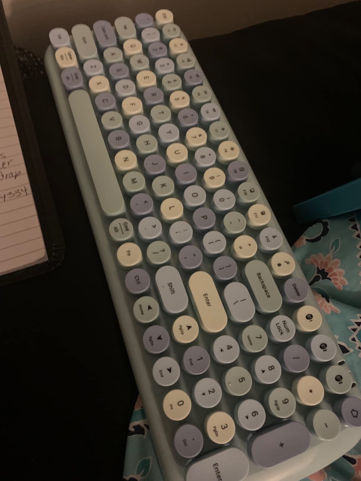 MOFII Clear Curved Ergonomic Wireless Keyboard, Tri-Mode BT5.0/2.4G/USB-C customer photo 2