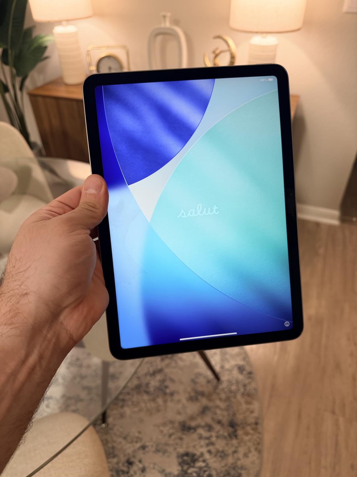 Apple iPad Air 11-inch (M4): Liquid Retina Display, 128GB, 12MP Front/Back Camera, Wi-Fi 7 with Apple N1, Touch ID, All-Day Battery Life — Space Gray customer photo 2