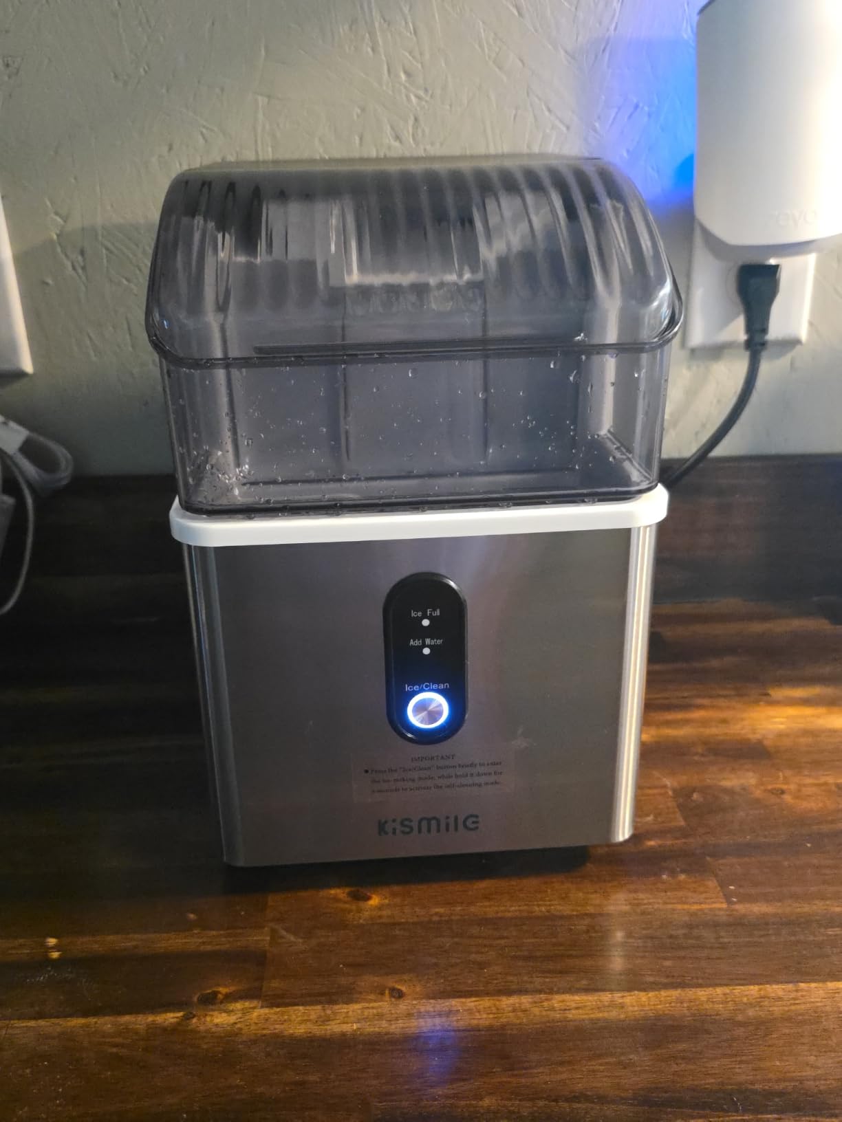Kismile Nugget Ice Maker Countertop, 35 lbs/Day, Stainless Steel customer photo 1
