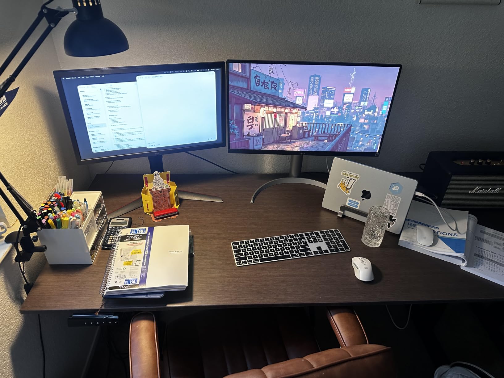SANODESK Solid Bamboo Dual Motor Standing Desk, 220 lbs, 55×28 customer photo 1