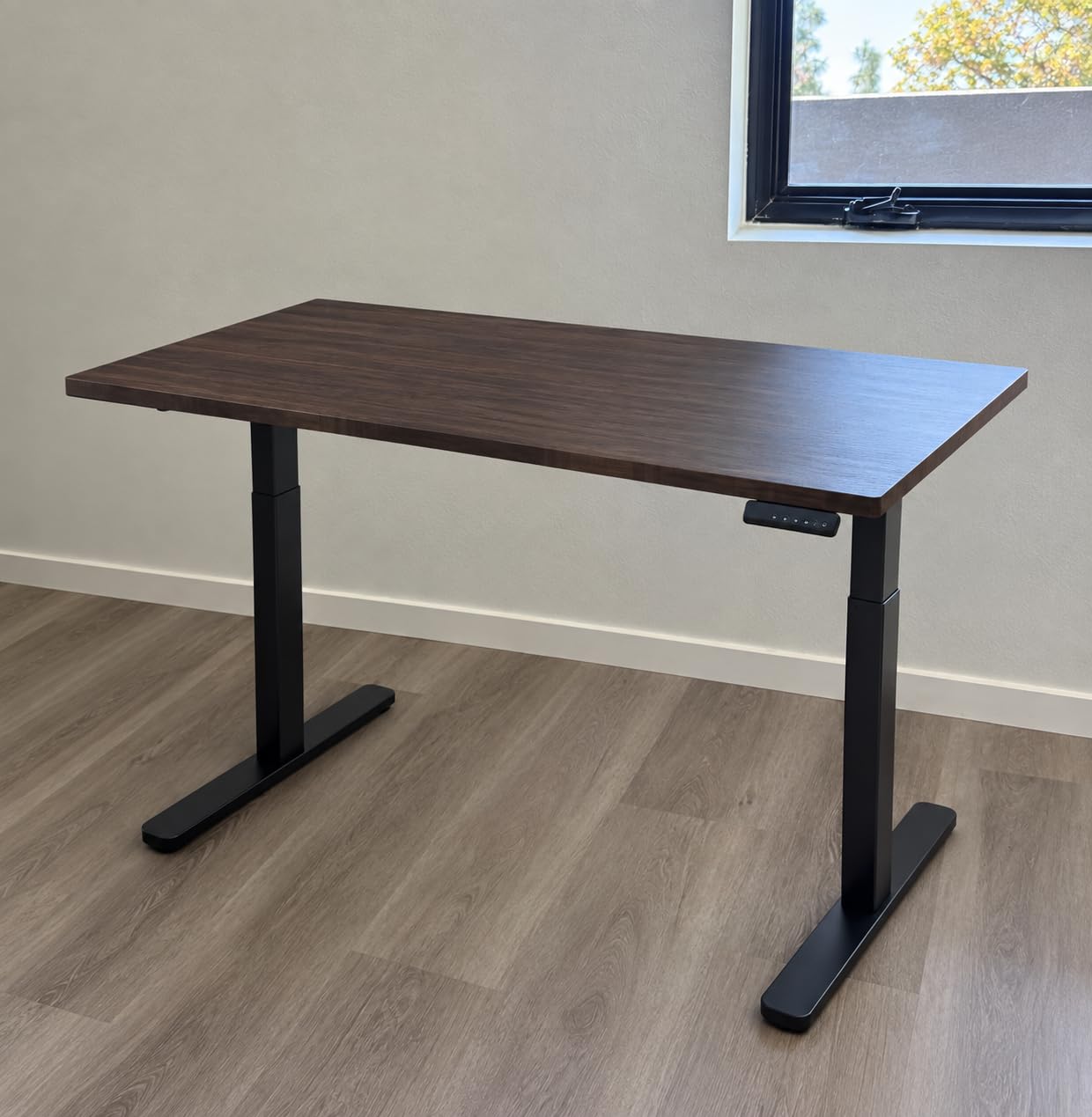 SANODESK Solid Bamboo Dual Motor Standing Desk, 220 lbs, 55×28 customer photo 2