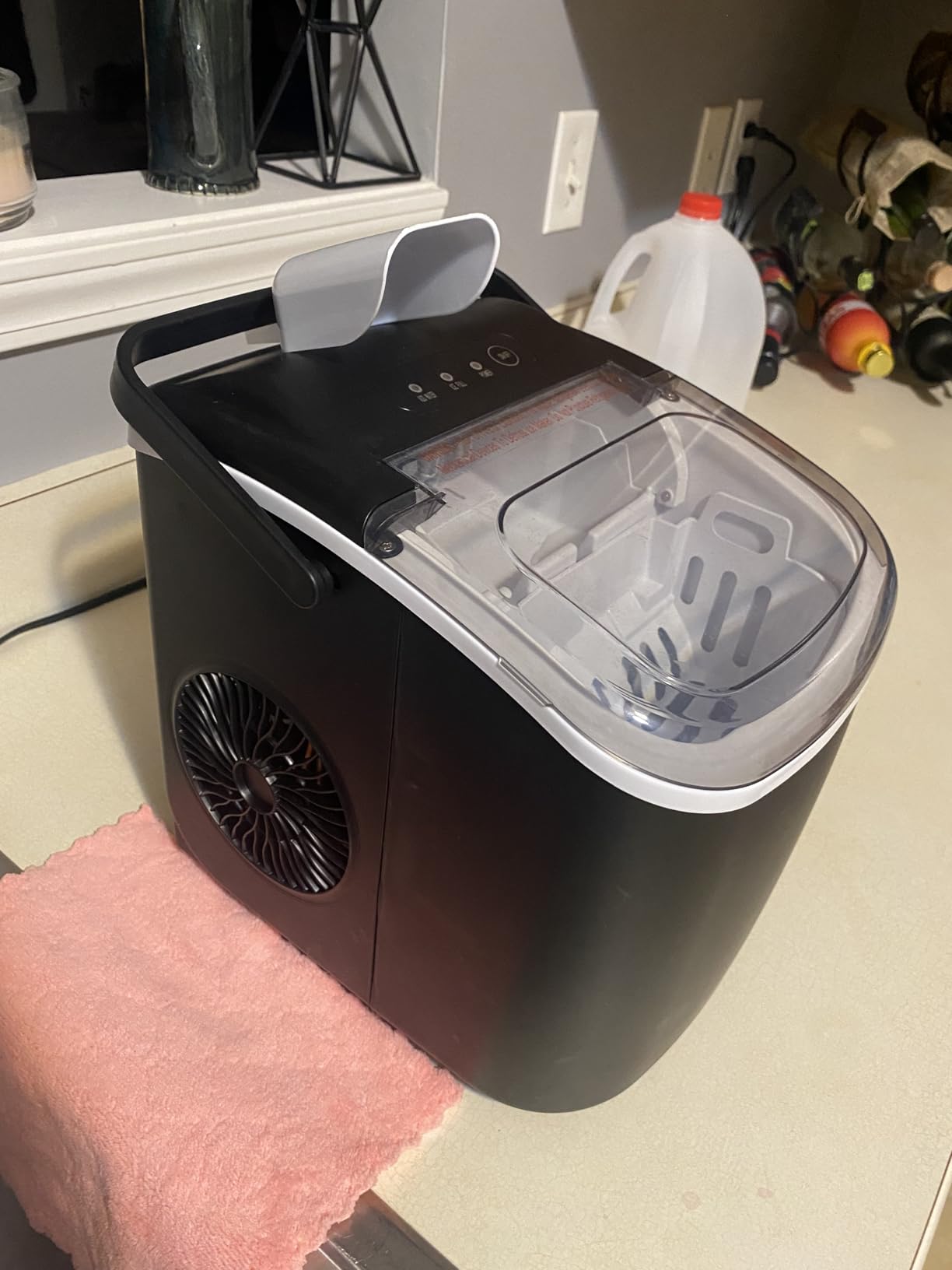 Electactic Nugget Ice Maker Countertop, 35Lbs/24H, Ready in 7 Mins Pebble Ice Maker Machine, Self-Cleaning Pellet Ice Maker with Ice Scoop&Basket, Countertop Sonic Ice Makers for Home,Stainless Steel customer photo 2