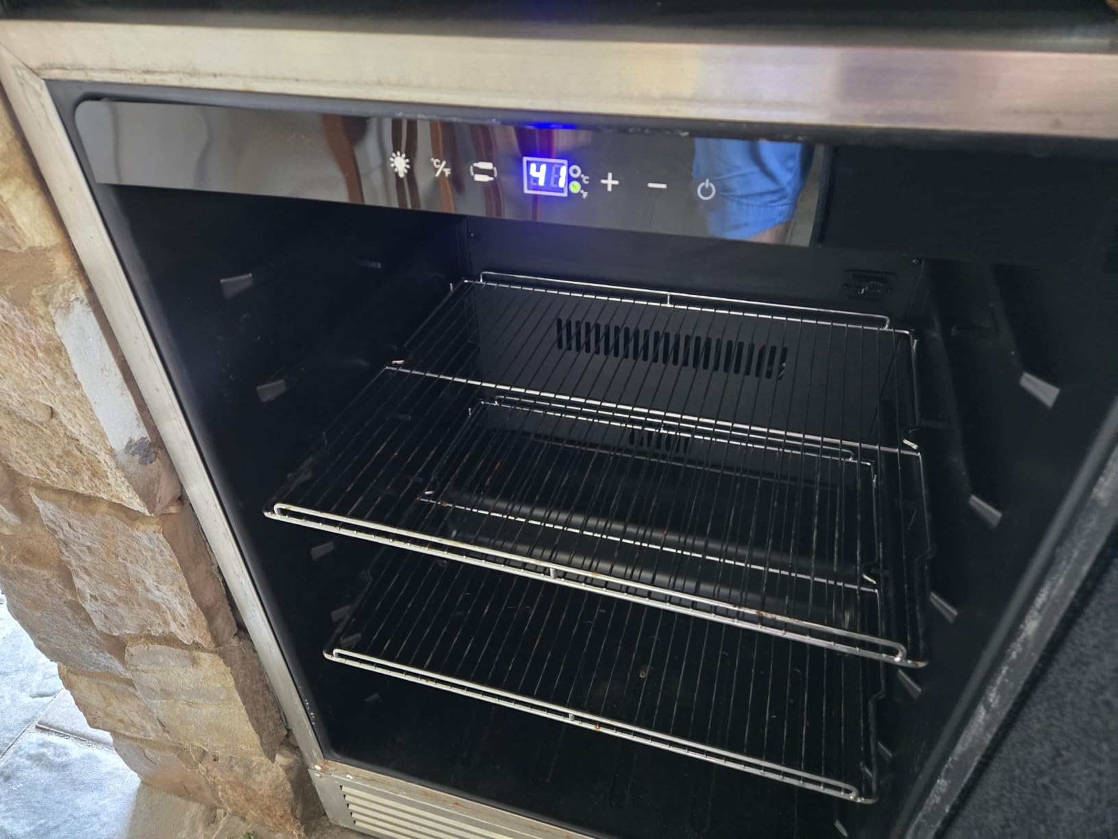 Tylza Wine Fridge 15'', 30 Bottles Wine Cooler Refrigerator, Undercounter or Freestanding, Removable Shelves, 40-65°F, Wine Cabinet with Double Glass Door, Wine Cooler for Home, Kitchen, Bar customer photo 2