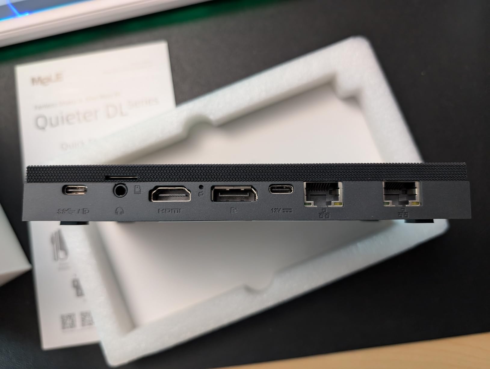 MeLE Quieter DL Fanless Mini PC N150 16GB 512GB Dual Intel I226V 2.5GbE LAN | Proxmox/Home Server/Virtualization,Win11Pro Silent Micro Desktop Computer for pfSense,4K Triple Display,USB-C customer photo 1