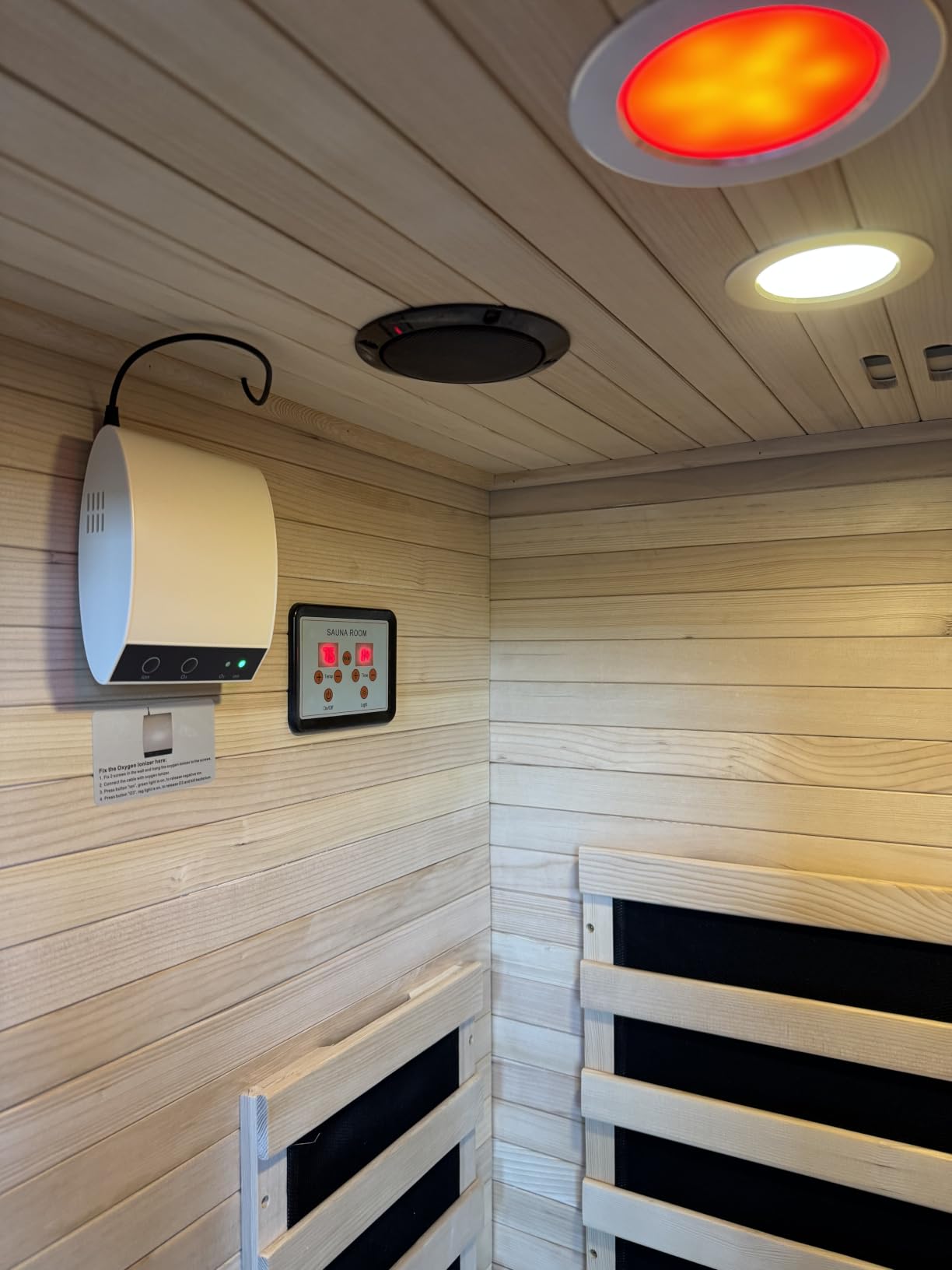 Aoxun Outdoor Barrel Sauna, 4-6 Person Traditional Solid Wood Sauna, Dry&Steam Sauna with Sauna Stove, 220V/6KW Electric Heater, Sauna Stone customer photo 2