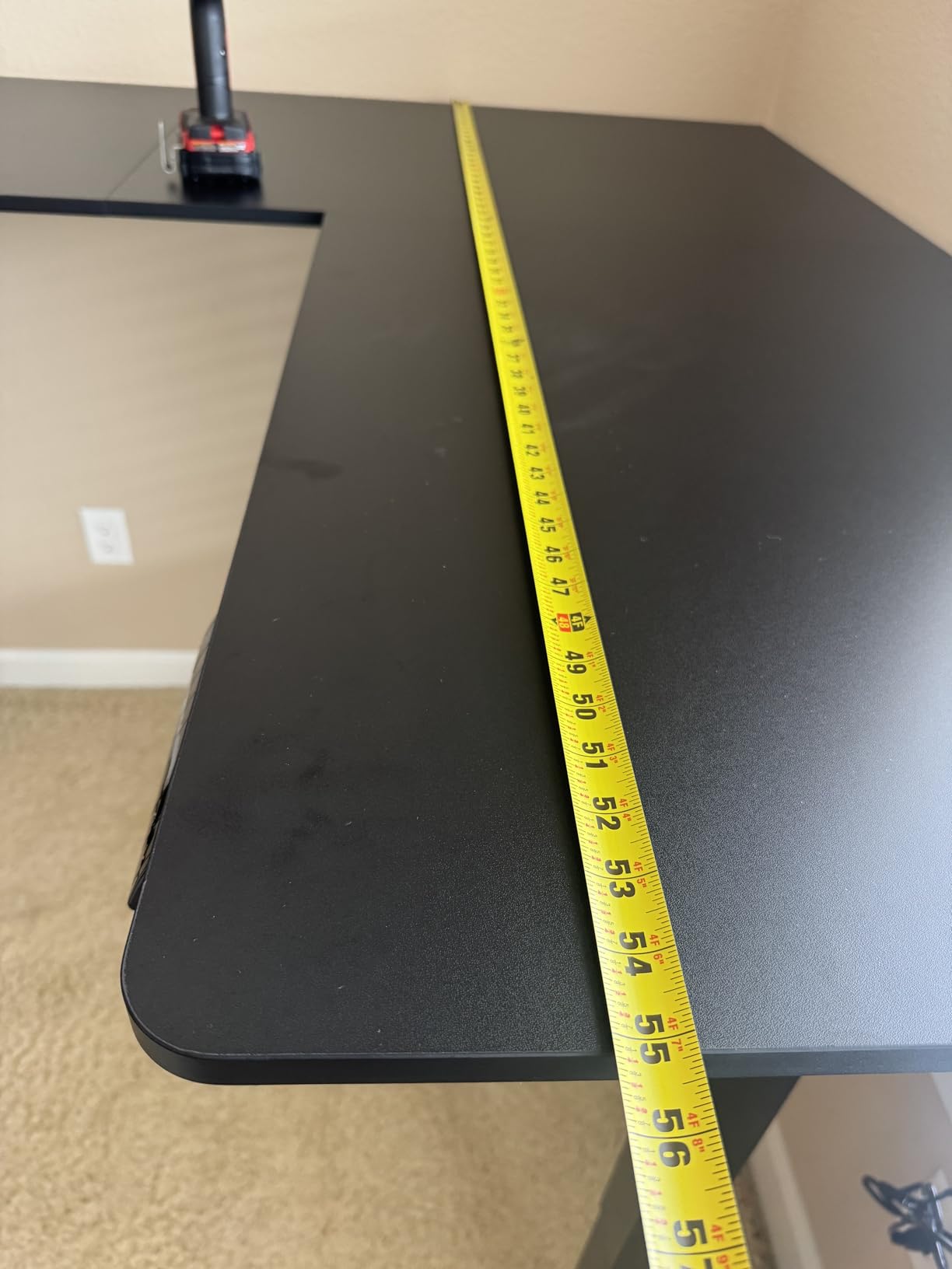 ErGear 63″ L Shaped Standing Desk Electric Adjustable Height, Light Vintage customer photo 2