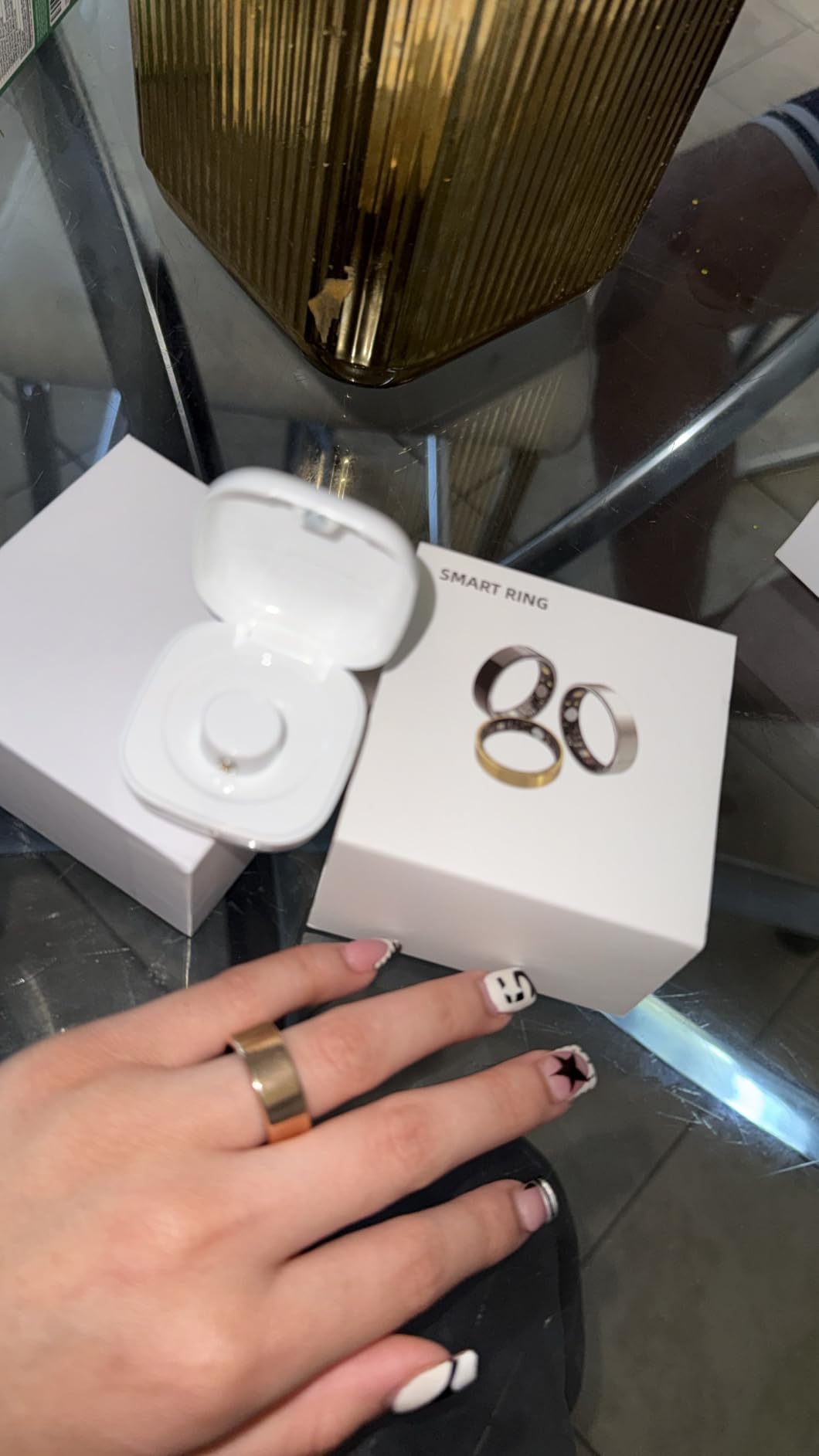 Smart Ring with Sleep Monitoring, Step Counting, Heart Rate, Blood Oxygen for iOS and Android, No Subscription Fee, IP68 Waterproof Health Tracker (Silver, 8) customer photo 1