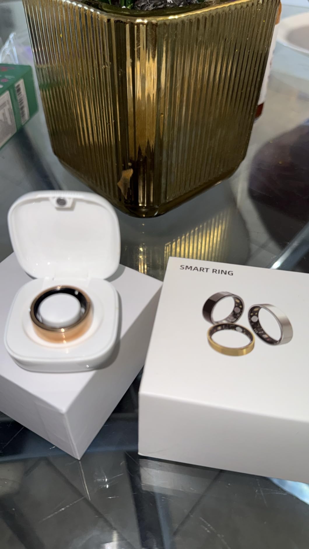 Smart Ring with Sleep Monitoring, Step Counting, Heart Rate, Blood Oxygen for iOS and Android, No Subscription Fee, IP68 Waterproof Health Tracker (Rose Gold, 8) customer photo 1