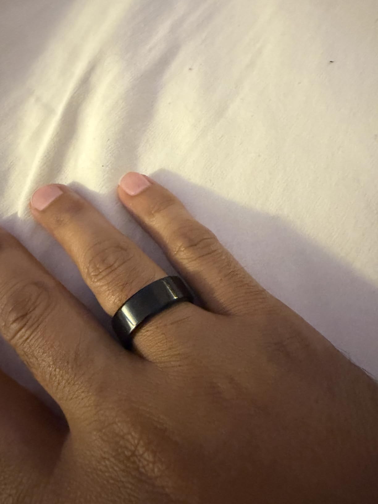 Smart Ring with Sleep Monitoring, Step Counting, Heart Rate, Blood Oxygen for iOS and Android, No Subscription Fee, IP68 Waterproof Health Tracker (Rose Gold, 8) customer photo 2