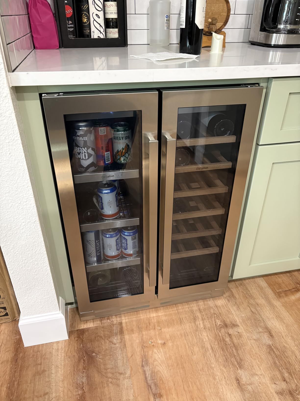 Ca'Lefort 48-Inch Wine Fridge Set, 113 Bottle Wine Cooler, 2 x 24 Inch Unit customer photo 2