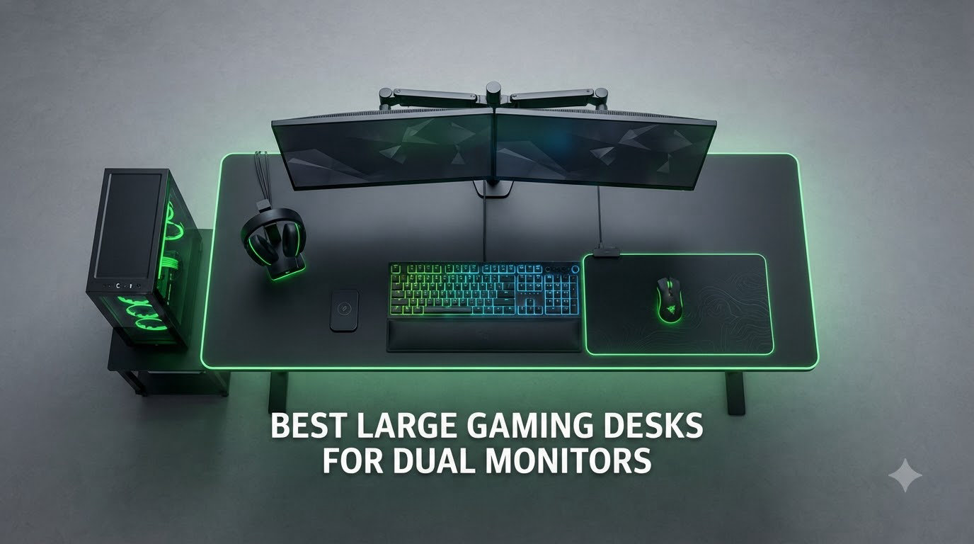 Best Large Gaming Desks for Dual Monitors